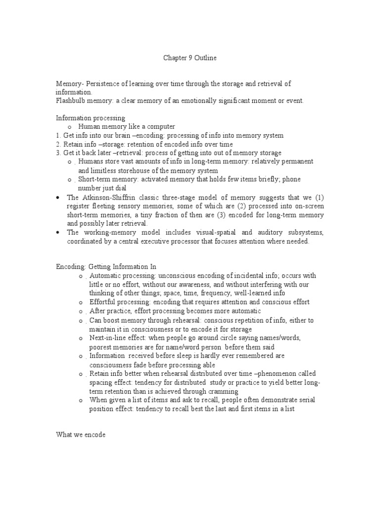Memory: Understanding the Basics | PDF | Memory | Recall (Memory)