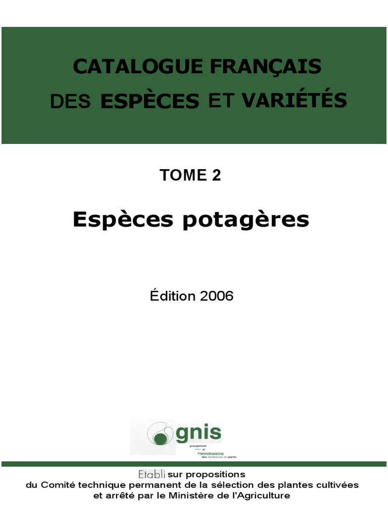 Gnis, PDF, Cultivar