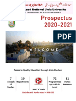 Prospectus 2020-2021: Maulana Azad National Urdu University