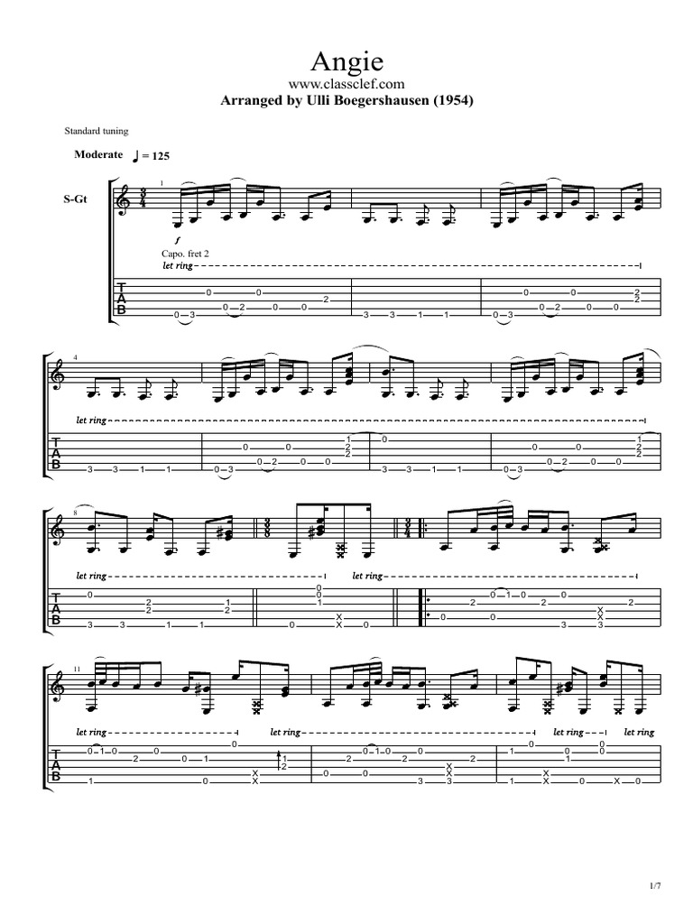 Angie by Ulli Boegershausen | PDF | Necked Lutes | European Musical ...