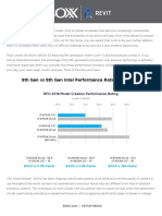 9th Gen Vs 8th Gen Intel Performance Ratings For Revit: RFO 2018 Model Creation Performance Rating