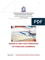 Regras Da ABNT Para Formatacao de Trabalhos Academicos