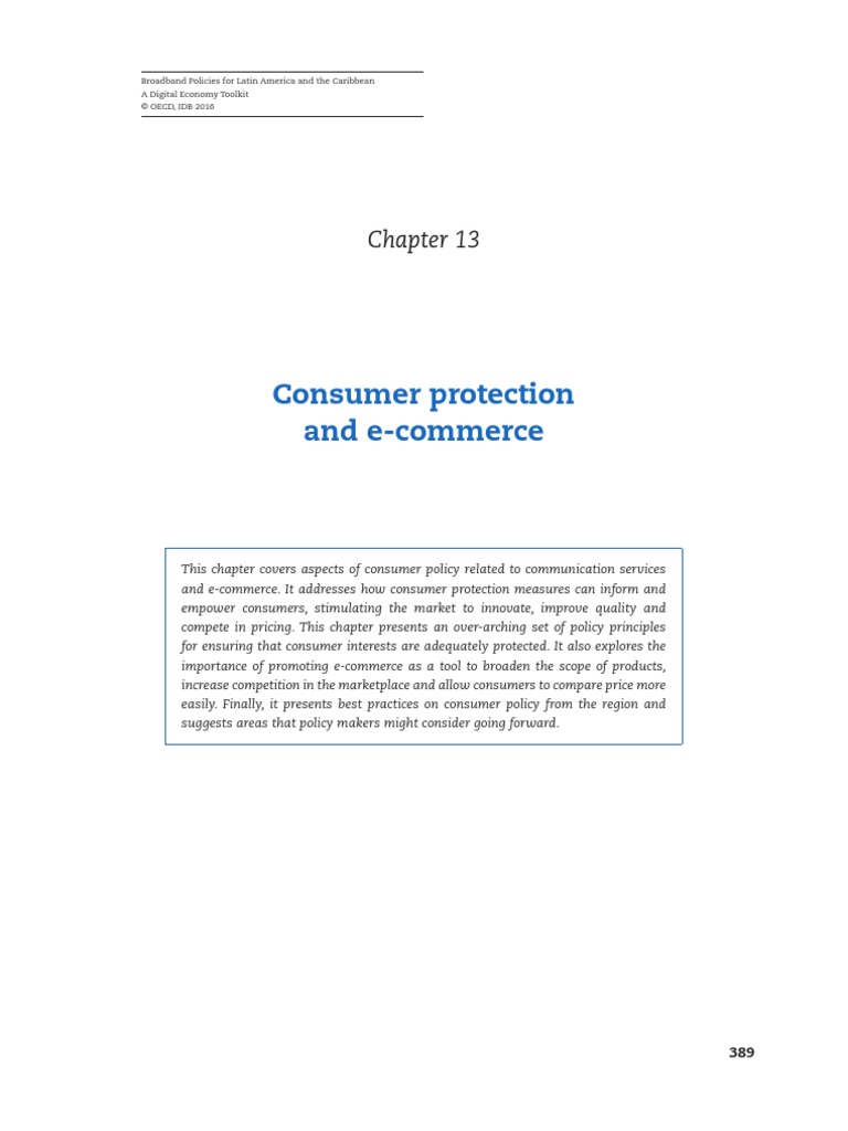 Consumer Protection and E-Commerce | PDF | E Commerce | Online Shopping