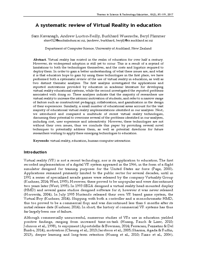 Article 182115 | PDF | Virtual Reality | Constructivism (Philosophy Of ...