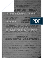 Libro de Los Preceptos Negativos - Rambam