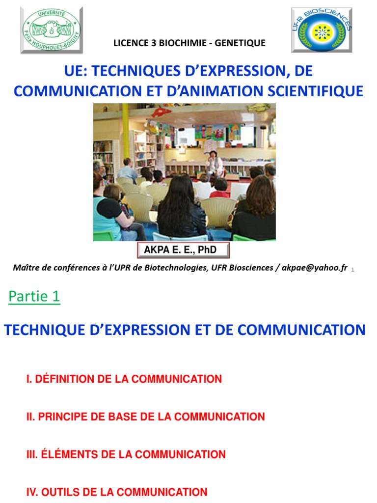 Techniques de Communication et Animation | PDF | Méthode scientifique ...