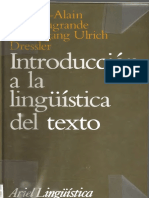 Introduccion A La Linguistica Del Texto