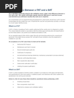 FAT and SAT Procedures Overview | PDF | Specification (Technical ...