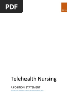 Telehealth Nursing: A Position Statement