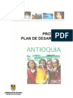 PLN de Desarrollo Antioquia 2004 - 2007