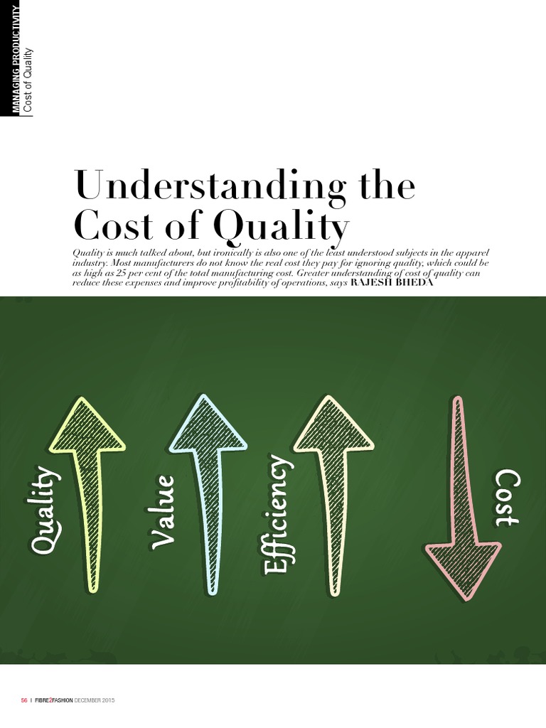 Understanding The Cost of Quality Rajesh Bheda PDF Cost Audit