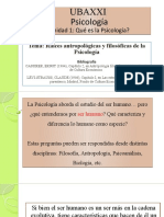 Raíces antropológicas y filosóficas de la Psicología