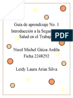 Guía 01, Seguridad y Salud en El Trabajo.