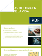 Teorías Del Origen de La Vida