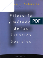 Schuster, Federico L. (Comp.) (2002) - Filosofía y Métodos de Las Ciencias Sociales. Buenos Aires, Editorial Manantial. Cap. 4