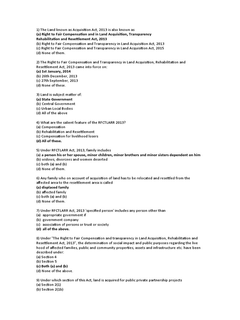 Land Acquisition Act 2013 Overview | PDF | Eminent Domain | Public Law