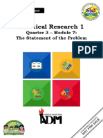 Practical Research 1: Quarter 3 - Module 7: The Statement of The Problem