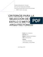 Criterios de Seleccion de Un Estilo Arquitectonico