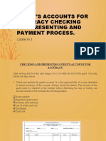 Guest'S Accounts For Accuracy Checking and Presenting and Payment Process