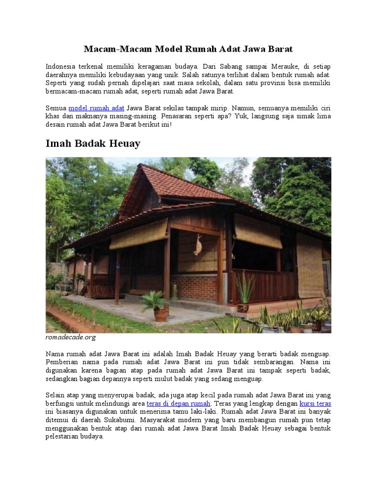 Rumah Adat Masyarakat Sunda Jawa Barat PDF