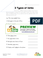 3 Types of Verbs Worksheet Preview