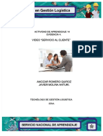 PDF Evidencia 4 Video Servicio Al Cliente DD