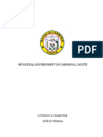 Municipal Government of Carmona, Cavite: Citizen'S Charter