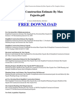 Free Download: Simplified Construction Estimate by Max Fajardo PDF