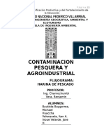 Contaminación pesquera y agroindustrial: flujograma harina de pescado