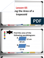 Lesson 65: Finding The Area of A Trapezoid