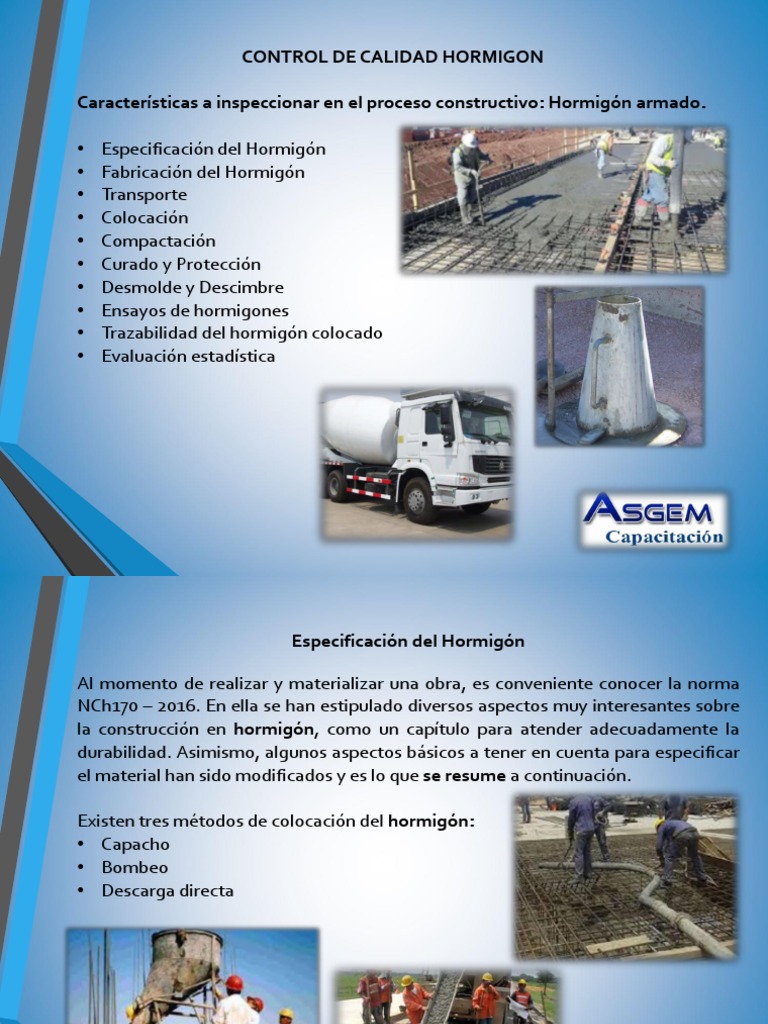 Control de Calidad del Hormigón Armado | PDF | Hormigón | Naturaleza