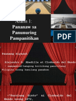 Aralin 1 at 1.1 Paunang Siyasat at Mga Dulog NG Panunuring Pampanitikan.