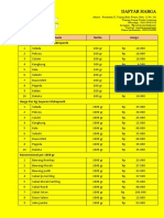 Price List Pondok Sayur Februari 2021