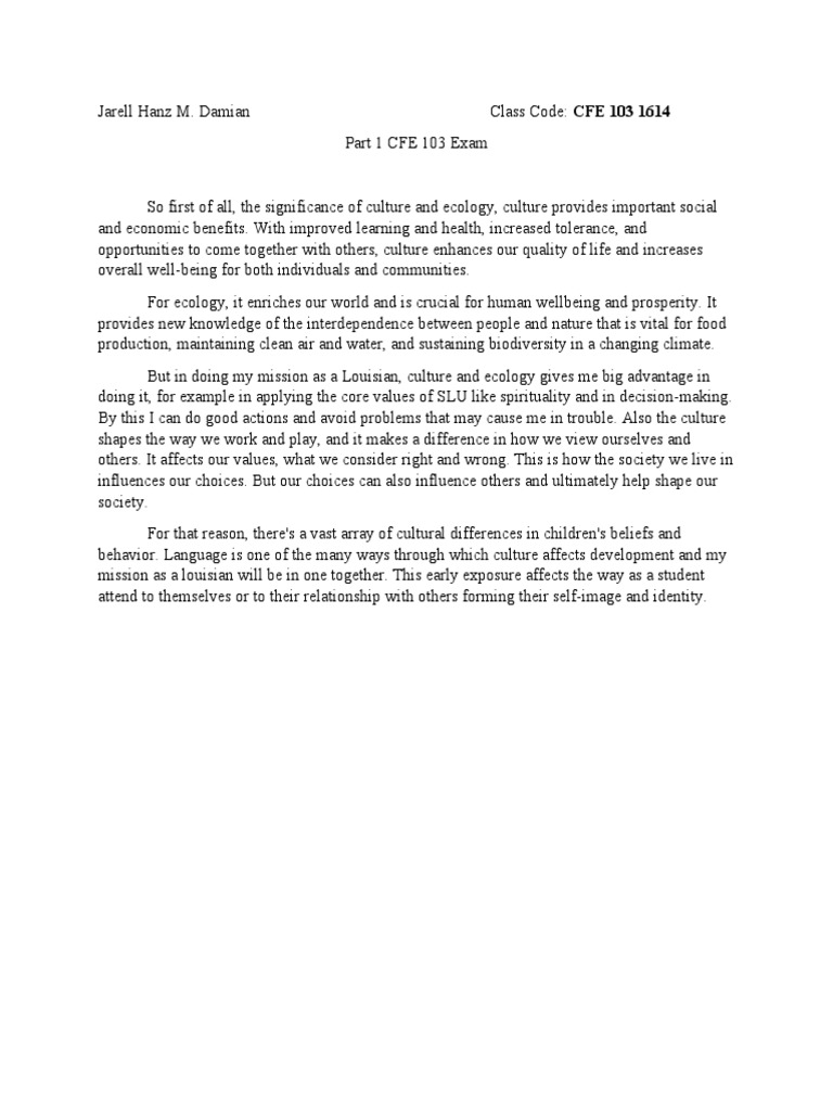 CFE 103 Part 1 | PDF
