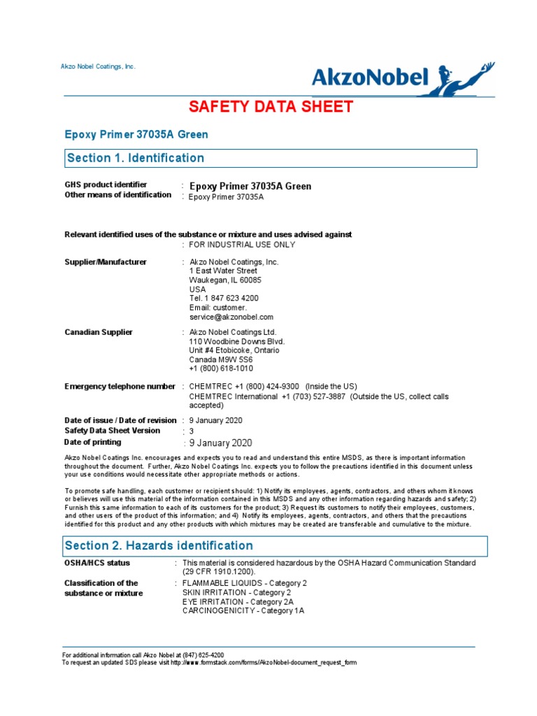 Akzonobel 106483itl Epoxy Primer 37035a 5 Liter Download Free PDF