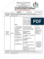 Modular Distance Learning: Weekly Home Learning Plan