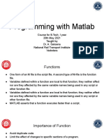 Programming With Matlab