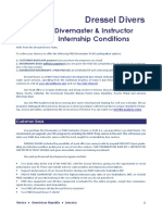 Divemaster Internship Terms & Conditions