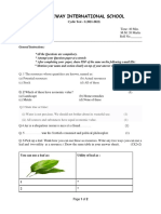 Gateway International School: Cyclic Test - I (2021-2022)