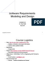Software Requirements Modeling and Design: CS/SWE 321 Dr. Rob Pettit Fall 2014