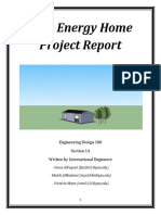 Zero Energy Home Project Report: Engineering Design 100 Section 14 Written by International Engineers