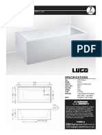 1500mm Freestanding Corner Bath (Left) : Specifications