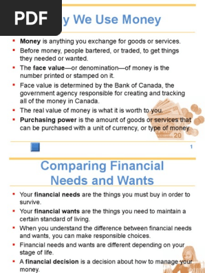 Introduction to Finances- Personal Money Management (1)