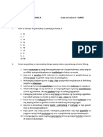 Esp - 3 Periodical Test: Name: Canabatuan, Peter Marc A. Grade and Section: 9 - GARNET