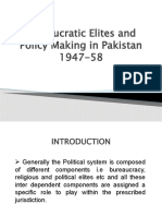 Bureaucratic Elites and Policy Making in Pakistan 1947-58