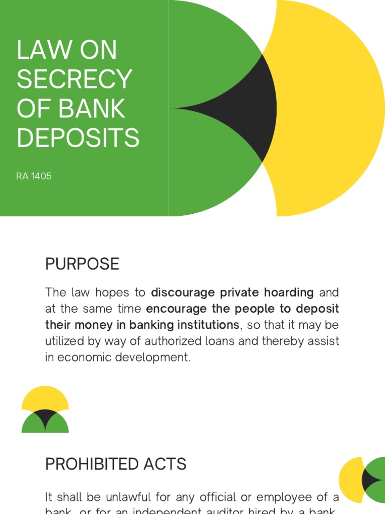 M3 Law On Secrecy of Bank Deposits Download Free PDF Money