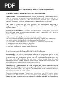 Chapter 12 Dealing With, Resisting, and The Future Of, Globalization