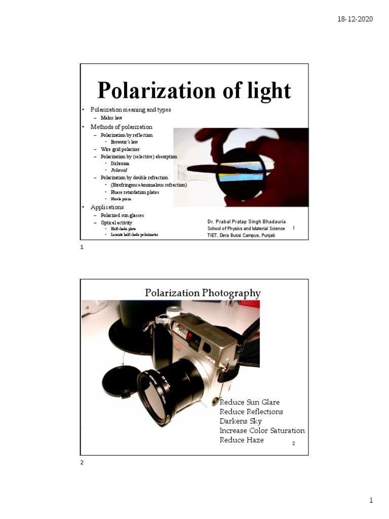 Understanding Light Polarization Techniques | PDF | Polarization (Waves ...