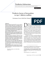 Predictive Factor of Ketoacidosis in Tyoe 1 Diabetes Melitus