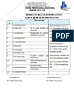 Calendario de Sesiones 2021-2